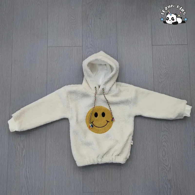 LEZONKIDS - Conjuntos de Roupas de Criança de Alta Qualidade 2 Peças Capuzes Camisetas Quentes Roupas de Bebê Conjuntos de Moletom para Crianças Conjuntos de Agasalhos de Inverno em Branco Para Crianças